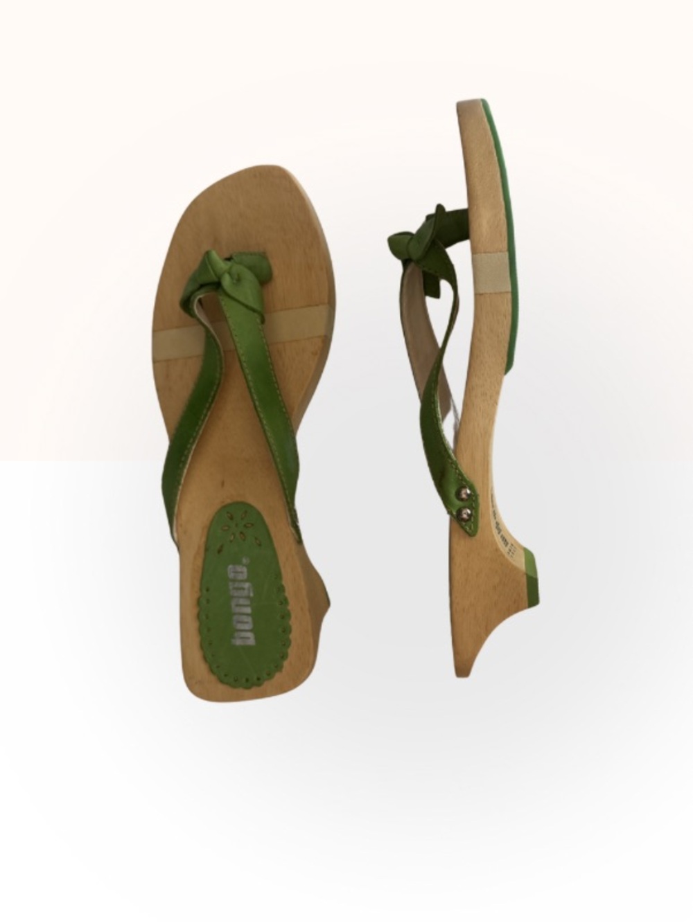Y2K Wooden Kitten Heel Sandals